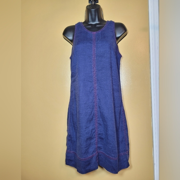 Tommy Bahama Dresses & Skirts - Sold! Tommy Bahama Palm-A-Dora Sheath Linen Blend Blue Mini Dress sz S
